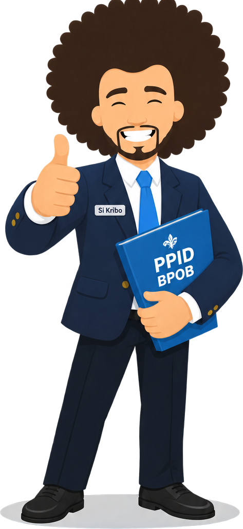 Si Kribo, maskot sahabat informasi publik BPOB