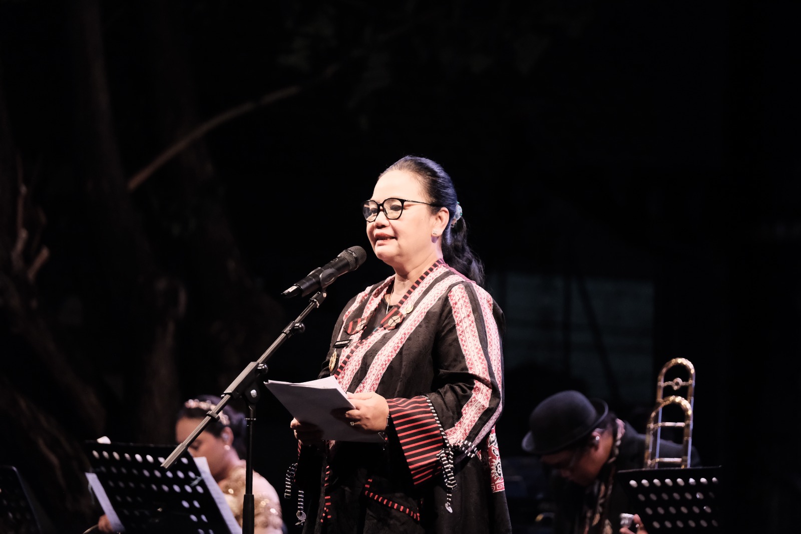 Walikota Semarang, Agustina Wilujeng menyampaikan sambutan dalam Pembukaan Festival Kota Lama Semarang